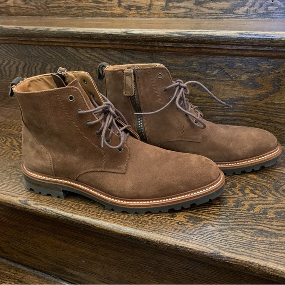 Aquatalia Men’s Leaston Suede Boot (Chestnut) Size 8.5 - Picture 6 of 13